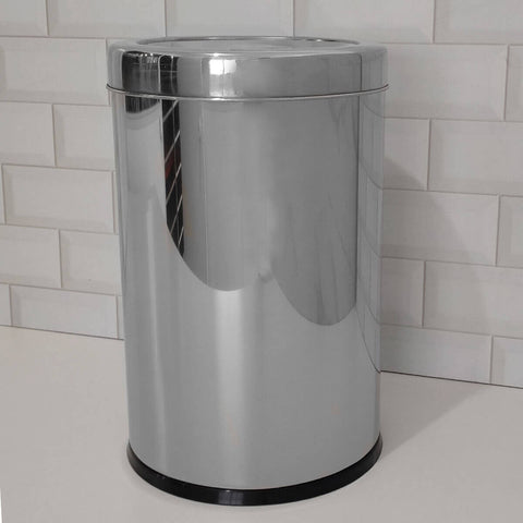 Lixeira Para Cozinha Em Aço Inoxidável 9,1 Litros Lixeira Com Tampa Basculante Martinazzo Lixeira Para Cozinha Em Aço Inoxidável 9,1 Litros Lixeira Com Tampa Basculante Martinazzo