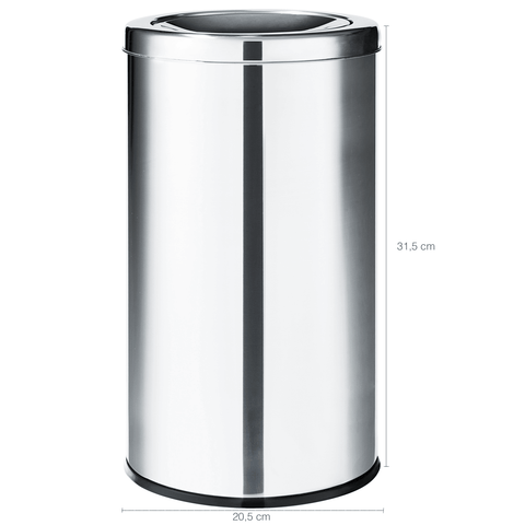 Lixeira Para Cozinha Em Aço Inoxidável 9,1 Litros Lixeira Com Tampa Basculante Martinazzo Lixeira Para Cozinha Em Aço Inoxidável 9,1 Litros Lixeira Com Tampa Basculante Martinazzo