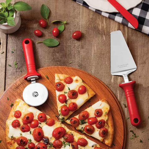 Forma Assadeira de Pizza Tramontina Redonda Antiaderente Starflon Vermelha 30cm