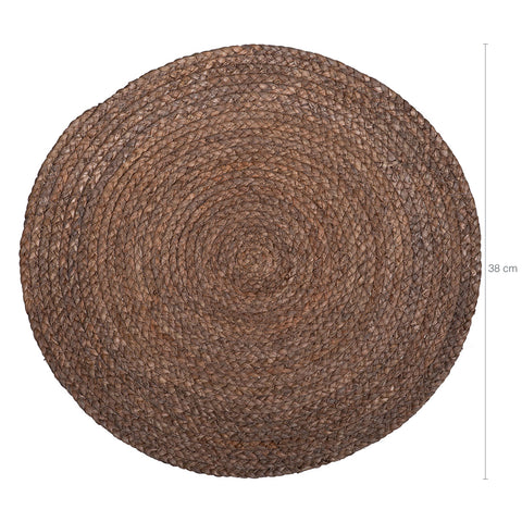 Jogo Americano 4 peças Sousplat de Fibra Natural Jogo Americano Marrom Claro Yoi Jogo Americano 4 peças Sousplat de Fibra Natural Jogo Americano Marrom Claro Yoi