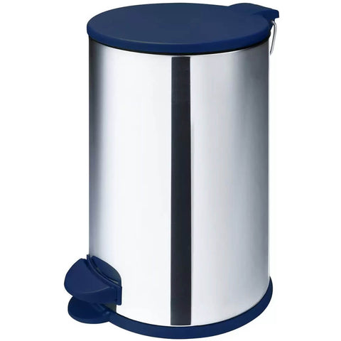 Lixeira Aço Inox com Pedal para Banheiro 12L com Balde Interno Removível Martinazzo Azul Marinho Lixeira Aço Inox com Pedal para Banheiro 12L com Balde Interno Removível Martinazzo Azul Marinho