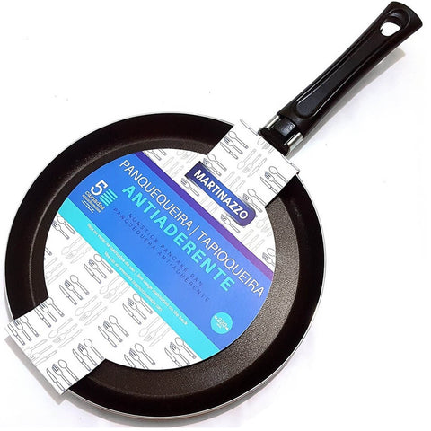 Panquequeira Antiaderente em Alumínio Frigideira para Tapioca 22cm Linha Cook Martinazzo Preto Panquequeira Antiaderente em Alumínio Frigideira para Tapioca 22cm Linha Cook Martinazzo Preto