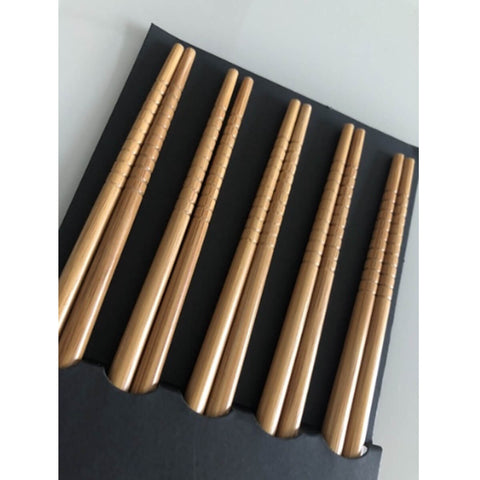 Conjunto de Palitos Japoneses Sushi Bambu Kyoto 5 Pares Hashi Tsurus Yoi Sortido Conjunto de Palitos Japoneses Sushi Bambu Kyoto 5 Pares Hashi Tsurus Yoi Sortido