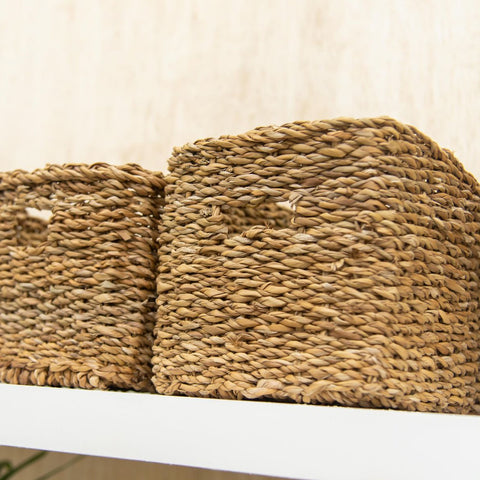 Cesto de Palha Decorativo Retangular 28x22x20cm Cesto Organizador Tyft Yoi Marrom Cesto de Palha Decorativo Retangular 28x22x20cm Cesto Organizador Tyft Yoi Marrom