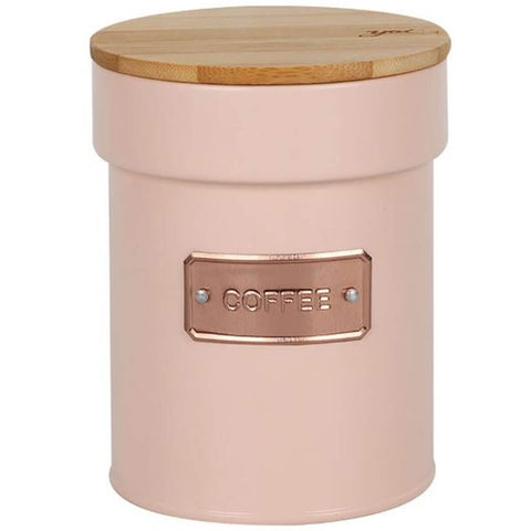 Pote para Café Metal com Tampa Bambu 1L Lata Porta Condimentos Coffee Yoi Rosa Pote para Café Metal com Tampa Bambu 1L Lata Porta Condimentos Coffee Yoi Rosa