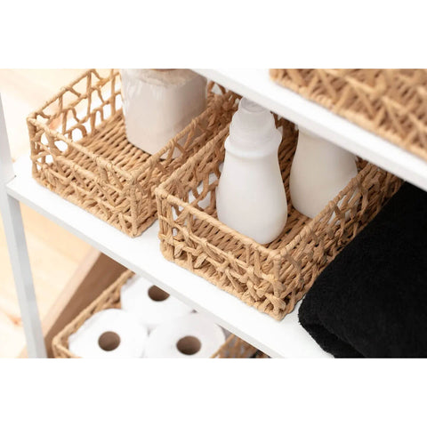 Cesto Organizador Papiro Retangular com Alças Laterais 31x21x13cm Yoi em Fibra Natural Cesto Organizador Papiro Retangular com Alças Laterais 31x21x13cm Yoi em Fibra Natural