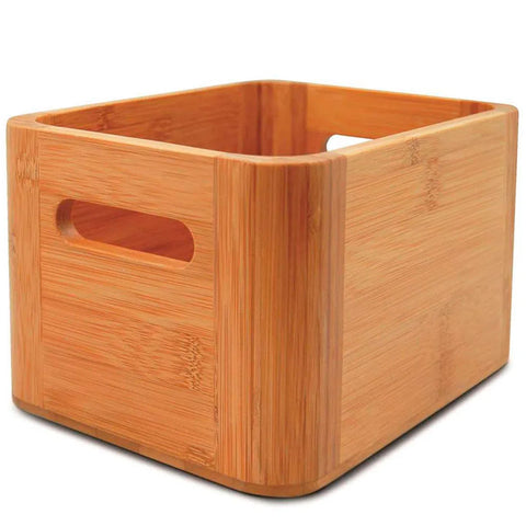 Caixa Porta Sorvete de Bambu com Alças Laterais 19x14x12cmTyft Yoi Marrom Claro Caixa Porta Sorvete de Bambu com Alças Laterais 19x14x12cmTyft Yoi Marrom Claro
