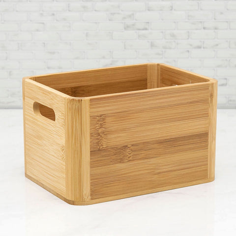 Caixa Porta Sorvete de Bambu com Alças Laterais 19x14x12cmTyft Yoi Marrom Claro Caixa Porta Sorvete de Bambu com Alças Laterais 19x14x12cmTyft Yoi Marrom Claro