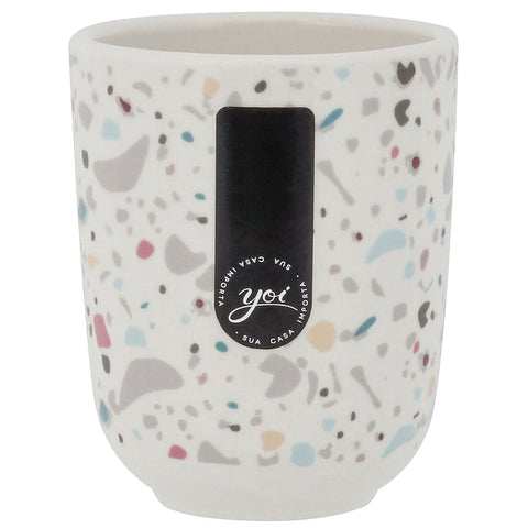 Suporte Porta Escova de Dente em Cerâmica para Banheiro Osaka Yoi Branco Granelite Suporte Porta Escova de Dente em Cerâmica para Banheiro Osaka Yoi Branco Granelite