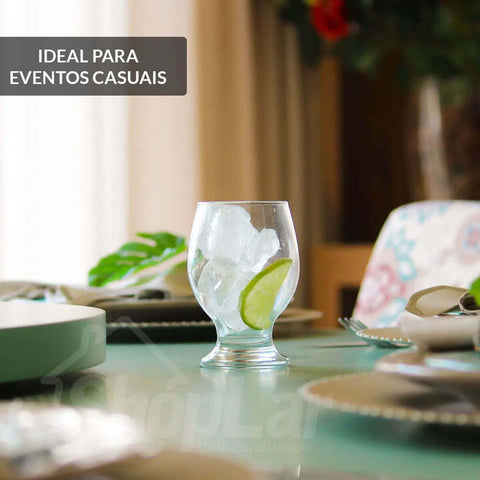 Conjunto de 24 Taças Paulista de Vidro 250ml para Água Suco e Vinho Nadir Figueiredo 24 Peças Conjunto de 24 Taças Paulista de Vidro 250ml para Água Suco e Vinho Nadir Figueiredo 24 Peças
