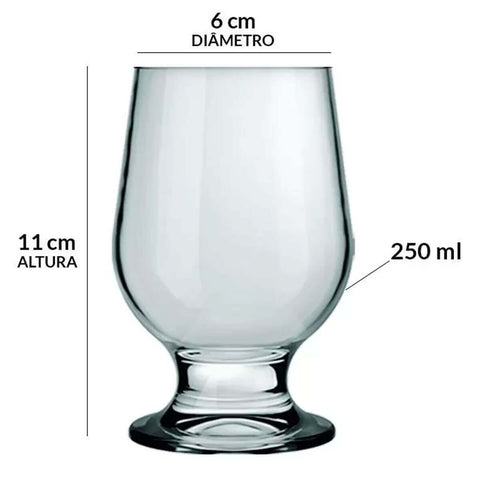 Conjunto de 24 Taças Paulista de Vidro 250ml para Água Suco e Vinho Nadir Figueiredo 24 Peças Conjunto de 24 Taças Paulista de Vidro 250ml para Água Suco e Vinho Nadir Figueiredo 24 Peças