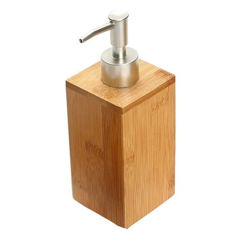 Porta Sabonete Líquido 300ml com Ampola Interna Dispenser Sabão Líquido Yoi Bambu Natural Porta Sabonete Líquido 300ml com Ampola Interna Dispenser Sabão Líquido Yoi Bambu Natural
