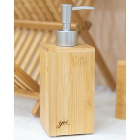 Porta Sabonete Líquido 300ml com Ampola Interna Dispenser Sabão Líquido Yoi Bambu Natural Porta Sabonete Líquido 300ml com Ampola Interna Dispenser Sabão Líquido Yoi Bambu Natural