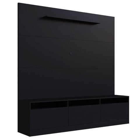 Estante Home Rack com Painel para TV 180cm com 3 Portas e Prateleira ProDecor Preto Estante Home Rack com Painel para TV 180cm com 3 Portas e Prateleira ProDecor Preto
