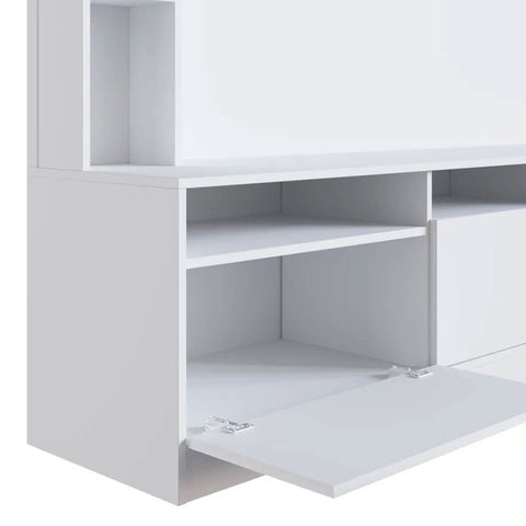 Estante Home e Painel para TV 146cm com 7 nichos e 3 Portas Basculantes ProDecor Branco Estante Home e Painel para TV 146cm com 7 nichos e 3 Portas Basculantes ProDecor Branco