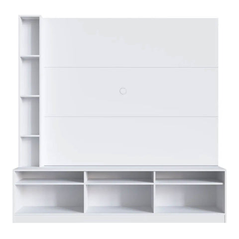 Estante Home Painel para TV 180cm com 7 Nichos e 3 Portas Basculantes ProDecor Branco Estante Home Painel para TV 180cm com 7 Nichos e 3 Portas Basculantes ProDecor Branco