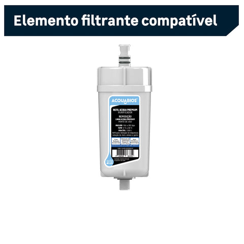 Filtro de Água de Parede Premium Single Equation Acquabios em Polipropileno Preto Filtro de Água de Parede Premium Single Equation Acquabios em Polipropileno Preto