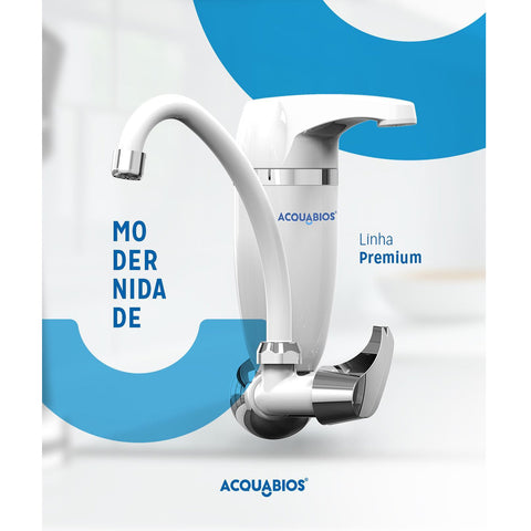 Filtro de Água de Parede Premium Single Equation Acquabios em Polipropileno Branco Filtro de Água de Parede Premium Single Equation Acquabios em Polipropileno Branco