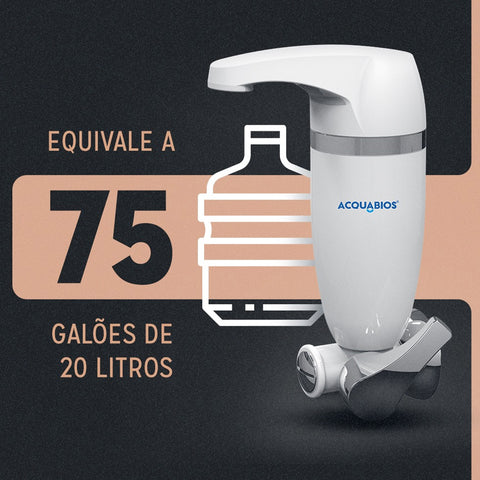 Filtro de Água de Parede Premium Single Equation Acquabios em Polipropileno Branco Filtro de Água de Parede Premium Single Equation Acquabios em Polipropileno Branco