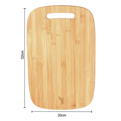 Tábua de Carne em Bambu 32x20cm Grande Alça Rounded para Servir e Cortar Yoi Tábua de Carne em Bambu 32x20cm Grande Alça Rounded para Servir e Cortar Yoi