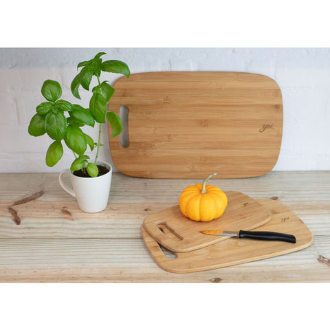 Tábua de Carne em Bambu 32x20cm Grande Alça Rounded para Servir e Cortar Yoi Tábua de Carne em Bambu 32x20cm Grande Alça Rounded para Servir e Cortar Yoi