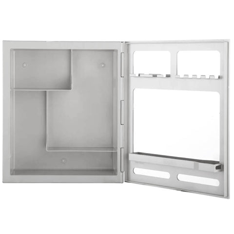 Armário Astra com Espelho para Banheiro de Embutir Sobrepor 30x9,4x35,3cm Plástico Versátil Branco