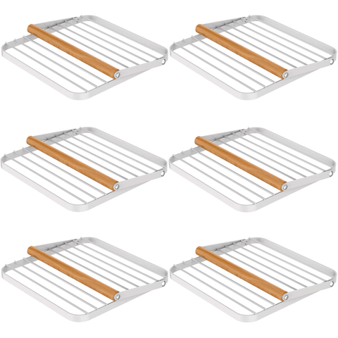 Kit 3 Porta Guardanapos Branco Aço e Madeira Suporte Guardanapos de Mesa Bar Metalla da Yoi Kit 3 Porta Guardanapos Branco Aço e Madeira Suporte Guardanapos de Mesa Bar Metalla da Yoi