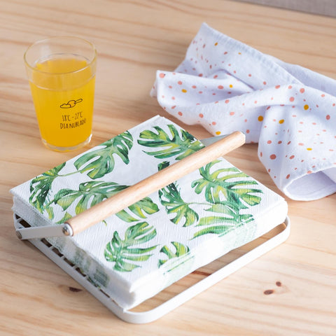 Kit 3 Porta Guardanapos Branco Aço e Madeira Suporte Guardanapos de Mesa Bar Metalla da Yoi Kit 3 Porta Guardanapos Branco Aço e Madeira Suporte Guardanapos de Mesa Bar Metalla da Yoi