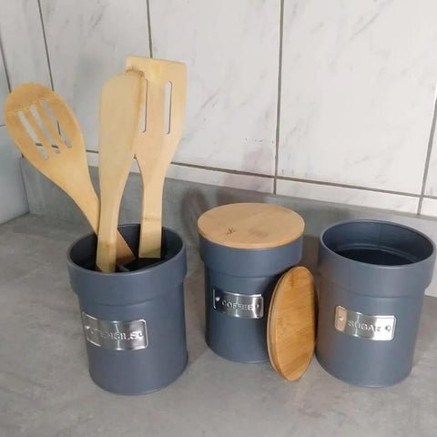 Pote Hermético para Café Lata Porta Condimentos Yoi Coffee Organizador de Cozinha Pote Hermético para Café Lata Porta Condimentos Yoi Coffee Organizador de Cozinha