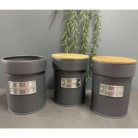 Pote Hermético para Café Lata Porta Condimentos Yoi Coffee Organizador de Cozinha Pote Hermético para Café Lata Porta Condimentos Yoi Coffee Organizador de Cozinha