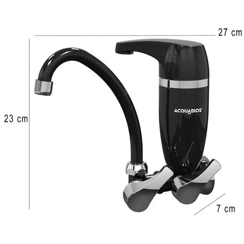 Filtro de Água Torneira Parede Bica Móvel Premium Acquabios Preto e Cromado Filtro de Água Torneira Parede Bica Móvel Premium Acquabios Preto e Cromado