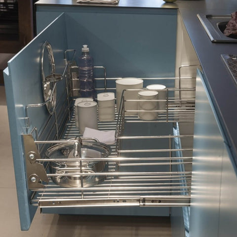 Gaveta 770mm Pia com Sifão Aramada Deslizante Telescópica com Corrediça Trilho Cozinha Gaveta 770mm Pia com Sifão Aramada Deslizante Telescópica com Corrediça Trilho Cozinha