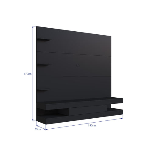 Estante Painel Home 1 Gaveta e 3 Prateleiras para Sala ou Quarto Prodecor PL170 Preto Estante Painel Home 1 Gaveta e 3 Prateleiras para Sala ou Quarto Prodecor PL170 Preto