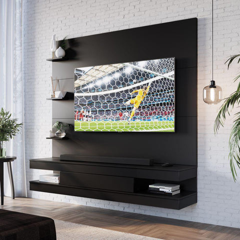 Estante Home com Painel para Sala ou Quarto PL160 com 3 Prateleiras Prodecor Preto Estante Home com Painel para Sala ou Quarto PL160 com 3 Prateleiras Prodecor Preto