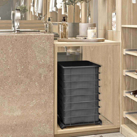 Tulha Aramada com Corrediça Deslizante e Saco de Tecido Preto Para Móvel Armário Roupa Tulha Aramada com Corrediça Deslizante e Saco de Tecido Preto Para Móvel Armário Roupa