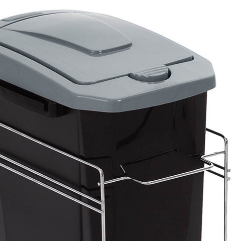 Lixeira Aramada em Aço Inox Preta com Corrediça Deslizante 15 Litros para Armário Masutti Lixeira Aramada em Aço Inox Preta com Corrediça Deslizante 15 Litros para Armário Masutti