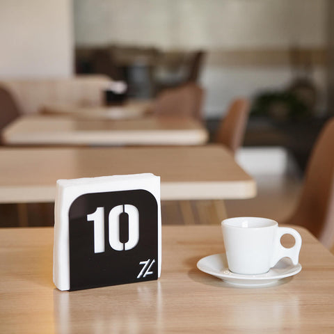 Porta Guardanapos Acrílico para Restaurante Numerados 1 ao 12 Preto de Mesa Porta Guardanapos Acrílico para Restaurante Numerados 1 ao 12 Preto de Mesa