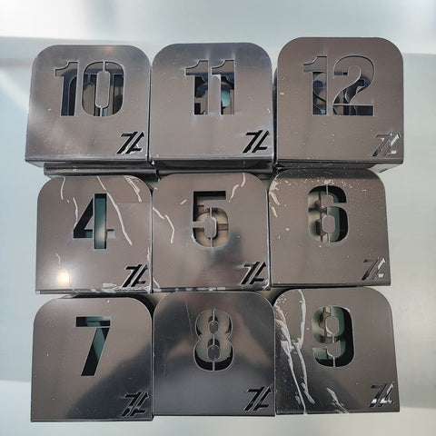 Porta Guardanapos Acrílico para Restaurante Numerados 1 ao 12 Preto de Mesa Porta Guardanapos Acrílico para Restaurante Numerados 1 ao 12 Preto de Mesa