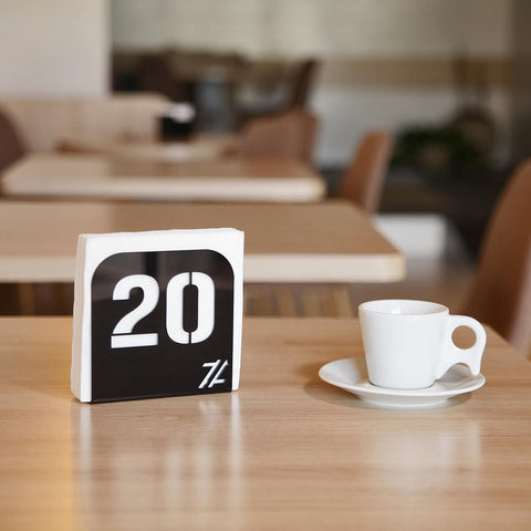 Porta Guardanapo Restaurante Numerado 1 ao 20 Preto Acrílico de Mesa Porta Guardanapo Restaurante Numerado 1 ao 20 Preto Acrílico de Mesa