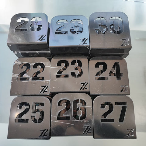 Conjunto Porta Guardanapo Preto Número 1 a 30 Acrílico Restaurante Mesa Zarg Conjunto Porta Guardanapo Preto Número 1 a 30 Acrílico Restaurante Mesa Zarg