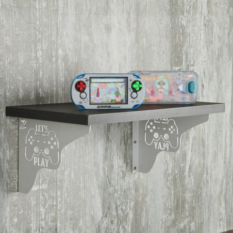 Par Mãos Francesas Decorativas 20cm Canto Gamer Let's Play Aço Branco Par Mãos Francesas Decorativas 20cm Canto Gamer Let's Play Aço Branco