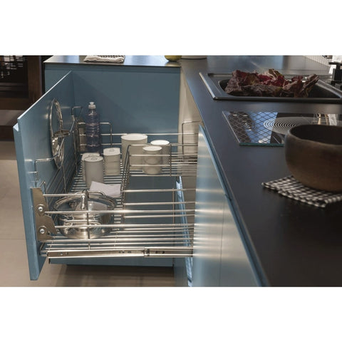 Gaveta para Pia com Sifão Masutti 970mm Corrediça Deslizante Aramada Cozinha Cromada Gaveta para Pia com Sifão Masutti 970mm Corrediça Deslizante Aramada Cozinha Cromada