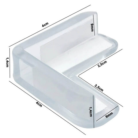 4 Protetor de Quina Prateleira Mesa de Vidro Móveis Canto para Bebe Ordene Plástico 4 Protetor de Quina Prateleira Mesa de Vidro Móveis Canto para Bebe Ordene Plástico