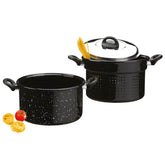 Espagueteira com Escorredor Aço Esmaltado 3,3L Panela Macarrão Pequena com Tampa Inox Zanella
