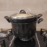 Espagueteira Grande 6,5L com Escorredor Aço Esmaltado Panela Macarrão com Tampa Inox Zanella