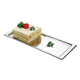 Bandeja Inox Retangular 42x17cm Torta Salgada Forma Multiuso Assadeira para Rocambole Zanella