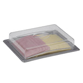 Porta Frios Aço Inox com Tampa 23x18,5cm Zanella Bandeja para Presunto e Queijo