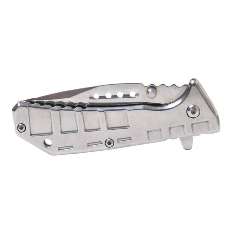 Canivete de Bolso NTK Silver 40 Aço Inox 420 Forjado Tático Esportivo Trava Segurança