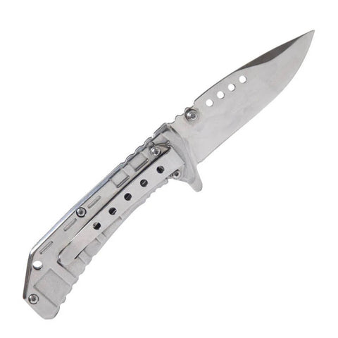 Canivete de Bolso NTK Silver 40 Aço Inox 420 Forjado Tático Esportivo Trava Segurança