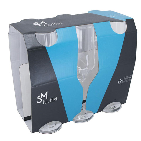 Jogo 6 Taças Champanhe Espumante 186ml SM Buffet Nadir Figueiredo Vidro Transparente Jogo 6 Taças Champanhe Espumante 186ml SM Buffet Nadir Figueiredo Vidro Transparente